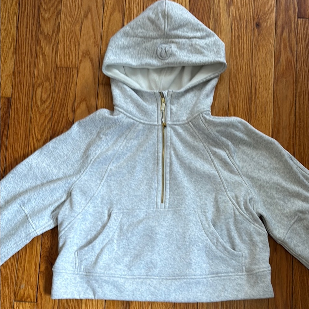 Lululemon Gray Long Sleeve Cropped Hoodie